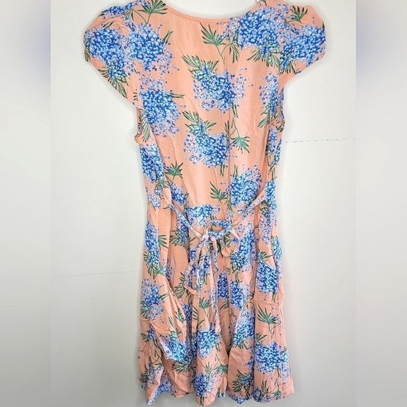 Louche London Cathleen Short Sleeve Floral Dress, 100% Viscose, size 10s - Picture 2 of 5